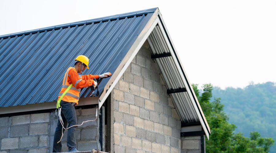 Professional metal roof installation in Dover, MA